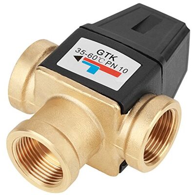 Boaby Vanne Mélangeuse de Chauffe-Eau, Mitigeur Thermostatique en Laiton pour Température Contrôle de La Douche, Filetage Femelle Dn20 (G3/4), Sortie À 3 Voies 1-10 M³/H de Débit, pour Salle de Bain Cuisine - Publicité Boaby Vanne Mélangeuse de Chauffe-Eau, Mitigeur Thermostatique en Laiton pour Température Contrôle de La Douche, Filetage Femelle Dn20 (G3/4), Sortie À 3 Voies 1-10 M³/H de Débit, pour Salle de Bain Cuisine - Publicité