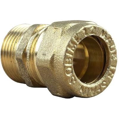 Anjou Connectique Arcanaute Raccord laiton bicône Raccord bicône droit Mâle 3/8" (12/17)-Cuivre 12 - Publicité Anjou Connectique Arcanaute Raccord laiton bicône Raccord bicône droit Mâle 3/8" (12/17)-Cuivre 12 - Publicité
