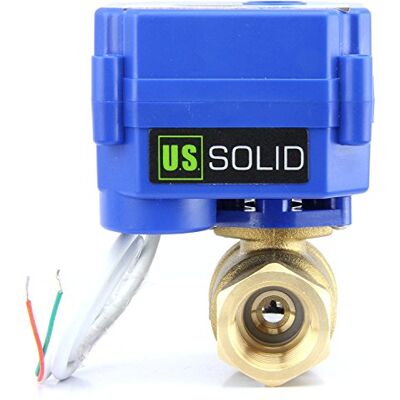 U.S. Solid 1" Vanne motorisée Laiton Vanne a sphere 2 voies motorisée electrique, 9-24V AC/DC, 2 fils, retour automatique NC - Publicité U.S. Solid 1" Vanne motorisée Laiton Vanne a sphere 2 voies motorisée electrique, 9-24V AC/DC, 2 fils, retour automatique NC - Publicité
