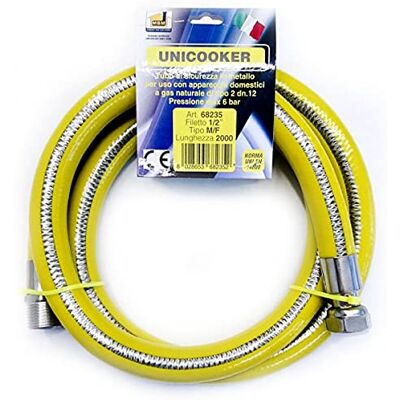 Tube de gaz Tecnomat de Bricoman pour Unicooker 200cm - Acier, 1/2'' MF - Publicité Tube de gaz Tecnomat de Bricoman pour Unicooker 200cm - Acier, 1/2'' MF - Publicité