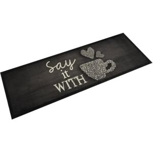 vidaXL Tapis de Cuisine Lavable Imprimé Tasse, Paillasson Antidérapant, Tapis de Sol, Tapis Devant Évier, Moderne, Noir 60x180 cm Velours - Publicité vidaXL Tapis de Cuisine Lavable Imprimé Tasse, Paillasson Antidérapant, Tapis de Sol, Tapis Devant Évier, Moderne, Noir 60x180 cm Velours - Publicité