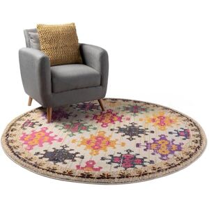 Benuta - Casa - Multicolore/beige - Rond 120cm - Tapis - Publicité Benuta - Casa - Multicolore/beige - Rond 120cm - Tapis - Publicité