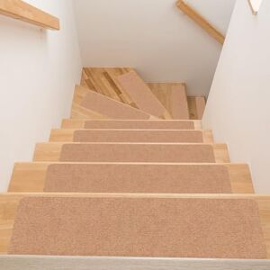 ANRO Tapis de marches auto-adhésif pour intérieur Tapis d'escalier Tapis de marche Tapis d'escalier antidérapant Protection d'escalier pour enfants, animaux de compagnie 50x20cm Marron clair - Publicité ANRO Tapis de marches auto-adhésif pour intérieur Tapis d'escalier Tapis de marche Tapis d'escalier antidérapant Protection d'escalier pour enfants, animaux de compagnie 50x20cm Marron clair - Publicité