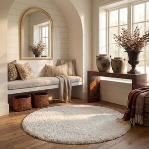 Safavieh Crosby Round White 122x122 cm Tapis - Publicité Safavieh Crosby Round White 122x122 cm Tapis - Publicité