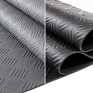 ANRO Tapis en tôle ondulée Faible odeur En caoutchouc TPE Épaisseur : 3 mm Gris 320 x 100 cm - Publicité ANRO Tapis en tôle ondulée Faible odeur En caoutchouc TPE Épaisseur : 3 mm Gris 320 x 100 cm - Publicité
