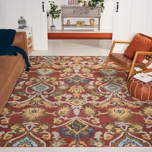 Safavieh - Blossom - Rouge/Multicolore - Laine - Tapis - Publicité Safavieh - Blossom - Rouge/Multicolore - Laine - Tapis - Publicité