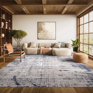 Brianna Modèle - Tapis en Jute Or & Bleu Marine - 183x274cm - Publicité Brianna Modèle - Tapis en Jute Or & Bleu Marine - 183x274cm - Publicité