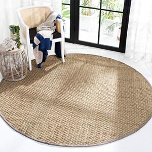 Safavieh - Seegras - Bleu marine/gris - 90x90cm - Rug - Publicité Safavieh - Seegras - Bleu marine/gris - 90x90cm - Rug - Publicité