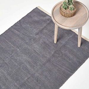 HOMESCAPES Tapis Chenille uni en 100% Coton Gris foncé 60 x 100 cm - Publicité HOMESCAPES Tapis Chenille uni en 100% Coton Gris foncé 60 x 100 cm - Publicité