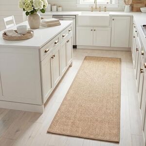 Tapis en fibres naturelles de jute et sisal Safavieh - 60x200cm - Publicité Tapis en fibres naturelles de jute et sisal Safavieh - 60x200cm - Publicité