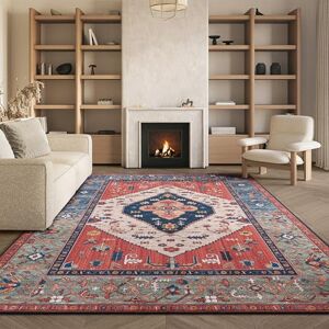 Safavieh Tucson Collection - Polyester - Rouille/Bleu - 245 x 305 cm - Rug - Publicité Safavieh Tucson Collection - Polyester - Rouille/Bleu - 245 x 305 cm - Rug - Publicité