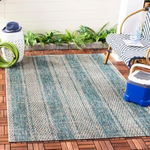 Safavieh - Courtyard Collection - Gris Clair Teal - Tapis - Publicité Safavieh - Courtyard Collection - Gris Clair Teal - Tapis - Publicité