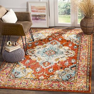 Safavieh Orange/Bleu clair 200 X 280 - Tapis - Publicité Safavieh Orange/Bleu clair 200 X 280 - Tapis - Publicité