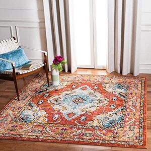 Tapis Safavieh Orange/Bleu clair 200x200cm - Publicité Tapis Safavieh Orange/Bleu clair 200x200cm - Publicité
