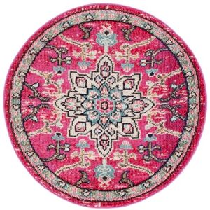 Safavieh - Madison Rug - Fuchsia/Bleu - 120x120cm - Publicité Safavieh - Madison Rug - Fuchsia/Bleu - 120x120cm - Publicité