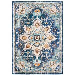 Tapis Safavieh Madison - Bleu/Auberge - 185x275cm - Publicité Tapis Safavieh Madison - Bleu/Auberge - 185x275cm - Publicité