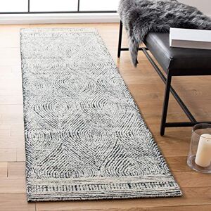 Tapis en laine Safavieh - Elfenbein/Holzkohle - 70x180 - Tapis - Publicité Tapis en laine Safavieh - Elfenbein/Holzkohle - 70x180 - Tapis - Publicité