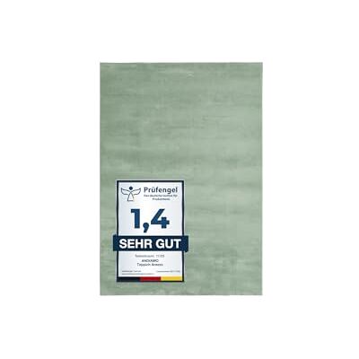 andiamo Tapis Arezzo Lavable pour Salon, Salle à Manger, Facile d'entretien, élégant et Confortable, Tapis de Salon, en Fourrure, Couleur Unie, 60 x 110 cm, Vert Sauge - Publicité andiamo Tapis Arezzo Lavable pour Salon, Salle à Manger, Facile d'entretien, élégant et Confortable, Tapis de Salon, en Fourrure, Couleur Unie, 60 x 110 cm, Vert Sauge - Publicité