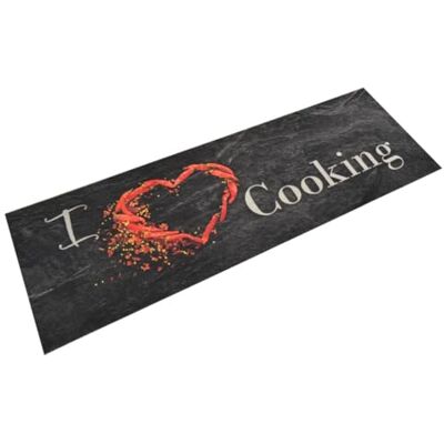 Tapis de cuisine 60x180 cm noir velours - Tapis de cuisine - Publicité Tapis de cuisine 60x180 cm noir velours - Tapis de cuisine - Publicité