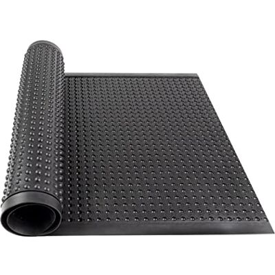 Floordirekt Tapis anti-fatigue en caoutchouc 90 x 120 cm Ergonomique Avec picots Antidérapant Noir - Publicité Floordirekt Tapis anti-fatigue en caoutchouc 90 x 120 cm Ergonomique Avec picots Antidérapant Noir - Publicité