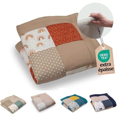 ULLENBOOM Tapis d'Éveil pour Bébé 100x100 cm 100% OEKO-TEX, Épais et Rembourré Idéal pour Jeux, Motricité et Sol Enfant -Arc-en-ciel - Publicité ULLENBOOM Tapis d'Éveil pour Bébé 100x100 cm 100% OEKO-TEX, Épais et Rembourré Idéal pour Jeux, Motricité et Sol Enfant -Arc-en-ciel - Publicité
