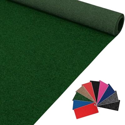ANRO VIP Alex Tapis d'exposition, tapis de couloir, vendu au mètre, pour mariage, réception, 500 x 100 cm, vert - Publicité ANRO VIP Alex Tapis d'exposition, tapis de couloir, vendu au mètre, pour mariage, réception, 500 x 100 cm, vert - Publicité