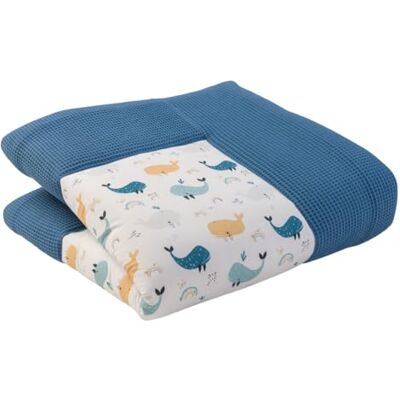 ULLENBOOM Tapis d'Éveil pour Bébé 120x120 cm 100% OEKO-TEX, Épais et Rembourré Idéal pour Jeux, Motricité et Sol Enfant -Baleines bleues - Publicité ULLENBOOM Tapis d'Éveil pour Bébé 120x120 cm 100% OEKO-TEX, Épais et Rembourré Idéal pour Jeux, Motricité et Sol Enfant -Baleines bleues - Publicité