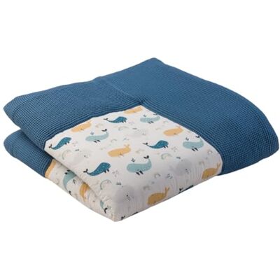 ULLENBOOM Tapis d'Éveil pour Bébé 140x140 cm 100% OEKO-TEX, Épais et Rembourré Idéal pour Jeux, Motricité et Sol Enfant -Baleines bleues - Publicité ULLENBOOM Tapis d'Éveil pour Bébé 140x140 cm 100% OEKO-TEX, Épais et Rembourré Idéal pour Jeux, Motricité et Sol Enfant -Baleines bleues - Publicité