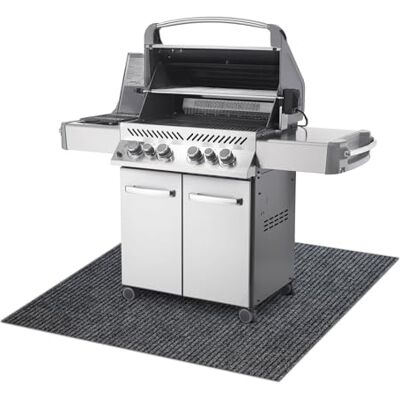 RugsX Tapis protecteur pour grill GIN 2126 - Gris 120x150cm - Protège terrasse - Publicité RugsX Tapis protecteur pour grill GIN 2126 - Gris 120x150cm - Protège terrasse - Publicité