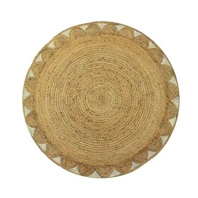 Unique Tapis Rond Forme Fleur 100% Jute D. 150 cm Naturel Indira - Publicité Unique Tapis Rond Forme Fleur 100% Jute D. 150 cm Naturel Indira - Publicité