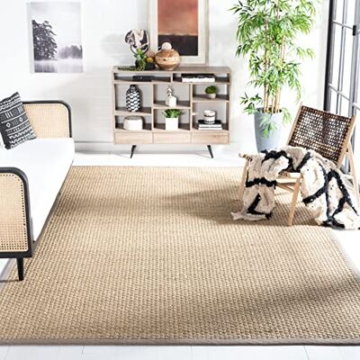 Safavieh - Seegras Teppich - Marine bleu/Gris - 230x230 cm - Rug - Publicité Safavieh - Seegras Teppich - Marine bleu/Gris - 230x230 cm - Rug - Publicité
