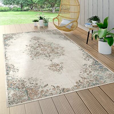 Paco Home Tapis Exterieur Terrasse Salon Cuisine Vintage Motif Oriental Moderne Beige Crème, Dimension:60x100 cm - Publicité Paco Home Tapis Exterieur Terrasse Salon Cuisine Vintage Motif Oriental Moderne Beige Crème, Dimension:60x100 cm - Publicité