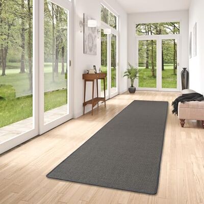 Snapstyle Astra Sisal Nature Tapis Long Couloir Anthracite 9 Tailles - Publicité Snapstyle Astra Sisal Nature Tapis Long Couloir Anthracite 9 Tailles - Publicité