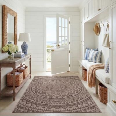 Safavieh - Courtyard - Beige/brun - 120x170 cm - Carpet - Publicité Safavieh - Courtyard - Beige/brun - 120x170 cm - Carpet - Publicité