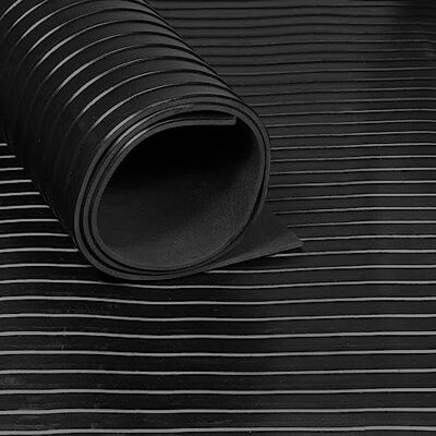 IVOL - Gomma in rotolo 3mm 100 cm - Largeur 100 cm - Motif rayé - tapis enroulable en caoutchouc - Publicité IVOL - Gomma in rotolo 3mm 100 cm - Largeur 100 cm - Motif rayé - tapis enroulable en caoutchouc - Publicité