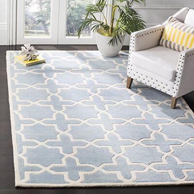 Safavieh - Chatham - Bleu ivoire - 122 × 183 cm - Rug - Publicité Safavieh - Chatham - Bleu ivoire - 122 × 183 cm - Rug - Publicité