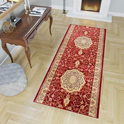 TAPISO Yesemek Tapis de Couloir Long Entrée Salon Chambre Bureau Design Oriental Traditionnel Rouge Beige Motif Rosace Ornamental Floral Bordé Poil Court Doux Tapis au Mètre 60 x 150 cm - Publicité TAPISO Yesemek Tapis de Couloir Long Entrée Salon Chambre Bureau Design Oriental Traditionnel Rouge Beige Motif Rosace Ornamental Floral Bordé Poil Court Doux Tapis au Mètre 60 x 150 cm - Publicité