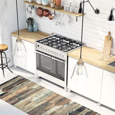 CREARREDA Tapis de Cuisine antidérapant Vintage Wood 50x120 Tapis de Protection de Sol en Vinyle 100% fabriqué en Italie, avec Encre Non Toxique, Ignifuge et résistant à l'eau - Publicité CREARREDA Tapis de Cuisine antidérapant Vintage Wood 50x120 Tapis de Protection de Sol en Vinyle 100% fabriqué en Italie, avec Encre Non Toxique, Ignifuge et résistant à l'eau - Publicité