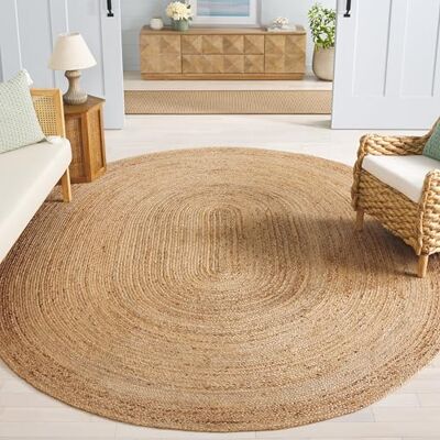 Safavieh - Jute Natural - Naturel - 120x120 cm - Rug - Publicité Safavieh - Jute Natural - Naturel - 120x120 cm - Rug - Publicité