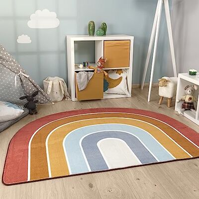 Paco Home Tapis Rond Chambre Enfant Bebe Fille Garcon Arc-en-Ciel Lavable en Machine Moderne, Dimension:120x160 cm Forme d'arc-en-Ciel, Couleur:Multicolore 5 - Publicité Paco Home Tapis Rond Chambre Enfant Bebe Fille Garcon Arc-en-Ciel Lavable en Machine Moderne, Dimension:120x160 cm Forme d'arc-en-Ciel, Couleur:Multicolore 5 - Publicité