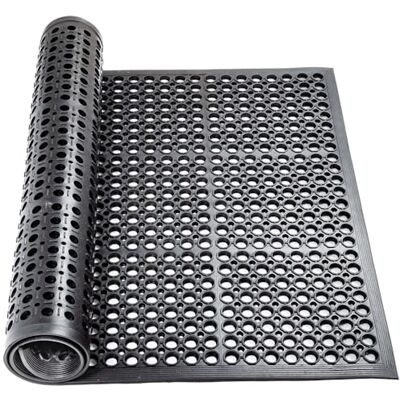 ANRO Tapis en caoutchouc Nid d'abeille avec motif perforé Dimensions : 90 x 150 cm Hauteur : 14 mm Paillasson pour l'intérieur et l'extérieur - Publicité ANRO Tapis en caoutchouc Nid d'abeille avec motif perforé Dimensions : 90 x 150 cm Hauteur : 14 mm Paillasson pour l'intérieur et l'extérieur - Publicité