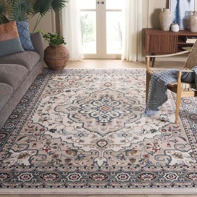 SAFAVIEH Tapis Traditionnel pour Salon, Salle à Manger, Chambre à Coucher Lyndhurst Collection, Tapis à Poil Court, Crème et Beige, 240 x 300 cm - Publicité SAFAVIEH Tapis Traditionnel pour Salon, Salle à Manger, Chambre à Coucher Lyndhurst Collection, Tapis à Poil Court, Crème et Beige, 240 x 300 cm - Publicité