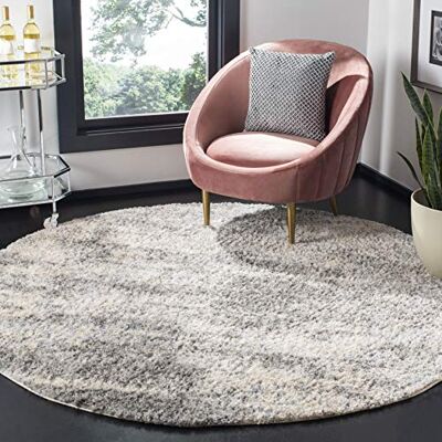 Safavieh - Berber Shag - Grey-Creme - 100x100 cm - Tapis - Publicité Safavieh - Berber Shag - Grey-Creme - 100x100 cm - Tapis - Publicité