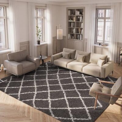 Safavieh Dallas - gris - 270x180 cm - 1.96 cm - tapis - Publicité Safavieh Dallas - gris - 270x180 cm - 1.96 cm - tapis - Publicité