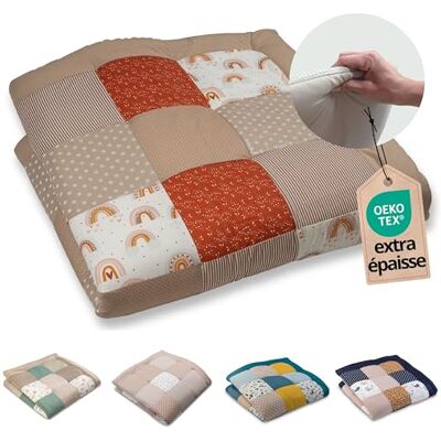 ULLENBOOM Tapis d'Éveil pour Bébé 140x140 cm 100% OEKO-TEX, Épais et Rembourré Idéal pour Jeux, Motricité et Sol Enfant -Arc-en-ciel - Publicité ULLENBOOM Tapis d'Éveil pour Bébé 140x140 cm 100% OEKO-TEX, Épais et Rembourré Idéal pour Jeux, Motricité et Sol Enfant -Arc-en-ciel - Publicité