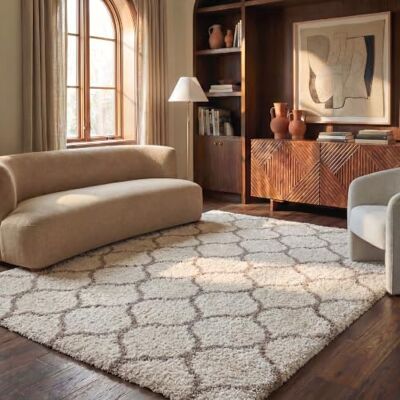 Safavieh - Esther - Beige - 274x183 cm - Tapis - Publicité Safavieh - Esther - Beige - 274x183 cm - Tapis - Publicité