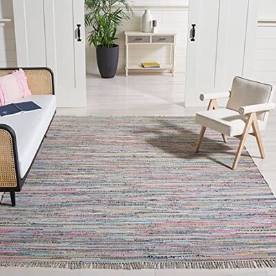 SAFAVIEH Tapis Moderne Pour Salon, Salle à manger, Chambre à coucher Rag Rug Collection, Tapis à poil court, Gris et Multi, 244 X 305 cm - Publicité SAFAVIEH Tapis Moderne Pour Salon, Salle à manger, Chambre à coucher Rag Rug Collection, Tapis à poil court, Gris et Multi, 244 X 305 cm - Publicité