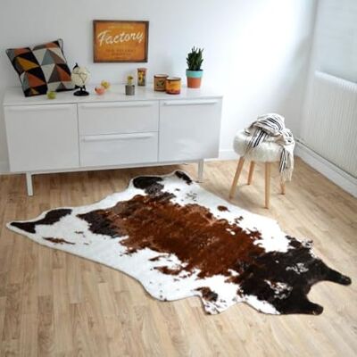 Decoweb - 140x170 Tapis Peau de bête - Imitation Vache - Design - Publicité Decoweb - 140x170 Tapis Peau de bête - Imitation Vache - Design - Publicité