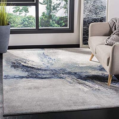 SAFAVIEH Tapis Contemporain pour Salon, Salle à Manger, Chambre à Coucher Galaxy Collection, Tapis à Poil Court, Bleu et Gris, 160 X 229 cm - Publicité SAFAVIEH Tapis Contemporain pour Salon, Salle à Manger, Chambre à Coucher Galaxy Collection, Tapis à Poil Court, Bleu et Gris, 160 X 229 cm - Publicité