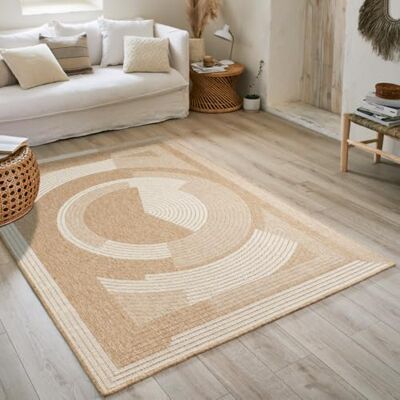 Nazar Tapis Nature, Naturel Boheme, Aspect Jute, Salon, Chambre, Couloirs, Extérieur, Couleur Naturelle (200x290 cm, 8865 Blanc) - Publicité Nazar Tapis Nature, Naturel Boheme, Aspect Jute, Salon, Chambre, Couloirs, Extérieur, Couleur Naturelle (200x290 cm, 8865 Blanc) - Publicité